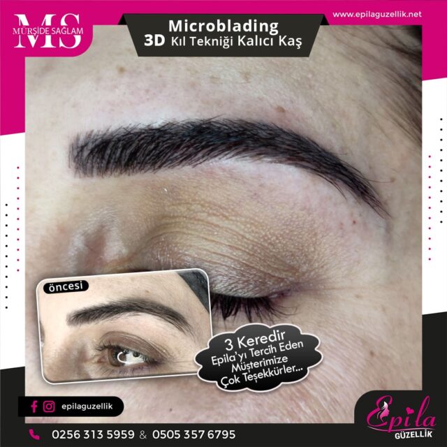 Nazilli - Microblading 3D Kıl Tekniği Kalıcı Kaş Kontürü