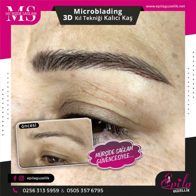 Nazilli - Microblading 3D Kıl Tekniği Kalıcı Kaş Kontürü