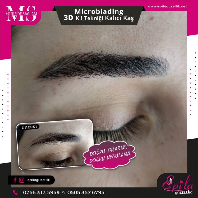 Nazilli - Microblading 3D Kıl Tekniği Kalıcı Kaş Kontürü