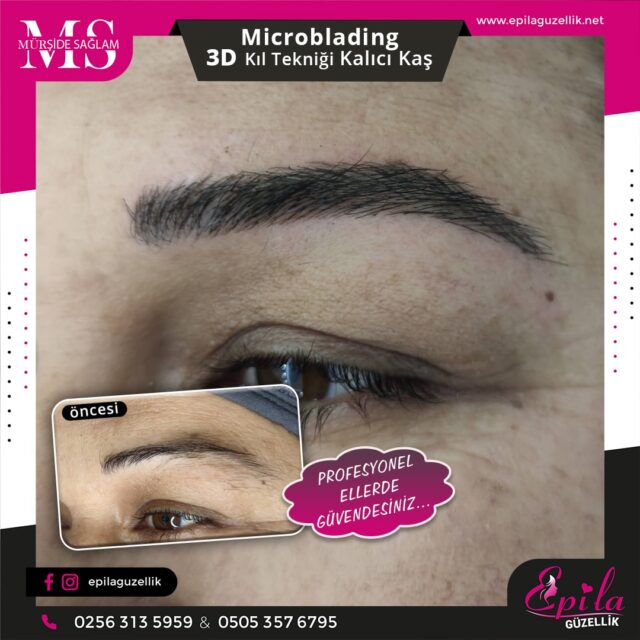 Nazilli - Microblading 3D Kıl Tekniği Kalıcı Kaş Kontürü