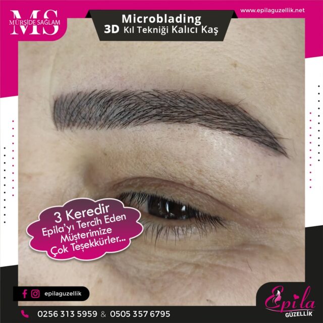 Nazilli - Microblading 3D Kıl Tekniği Kalıcı Kaş Kontürü