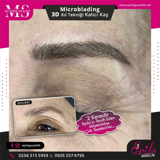 Nazilli - Microblading 3D Kıl Tekniği Kalıcı Kaş Kontürü