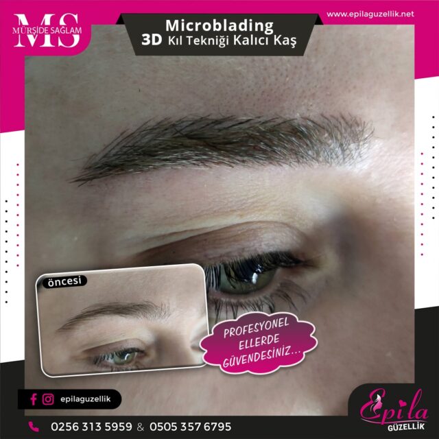 Nazilli - Microblading 3D Kıl Tekniği Kalıcı Kaş Kontürü