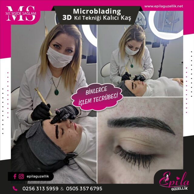 Nazilli - Microblading 3D Kıl Tekniği Kalıcı Kaş Kontürü