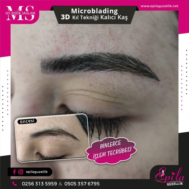 Nazilli - Microblading 3D Kıl Tekniği Kalıcı Kaş Kontürü