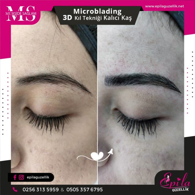 Nazilli - Microblading 3D Kıl Tekniği Kalıcı Kaş Kontürü