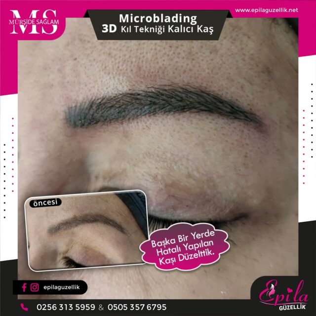 Nazilli - Microblading 3D Kıl Tekniği Kalıcı Kaş Kontürü