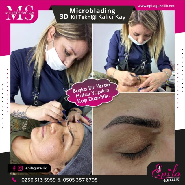 Nazilli - Microblading 3D Kıl Tekniği Kalıcı Kaş Kontürü