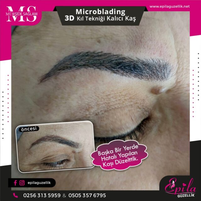 Nazilli - Microblading 3D Kıl Tekniği Kalıcı Kaş Kontürü