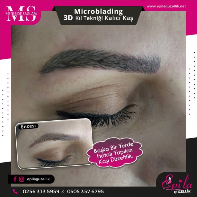 Nazilli - Microblading 3D Kıl Tekniği Kalıcı Kaş Kontürü