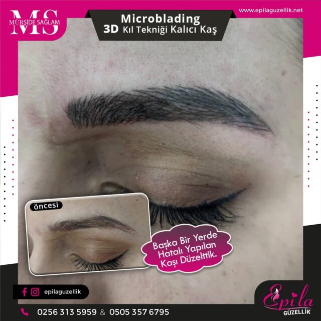 Nazilli - Microblading 3D Kıl Tekniği Kalıcı Kaş Kontürü