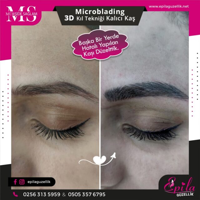 Nazilli - Microblading 3D Kıl Tekniği Kalıcı Kaş Kontürü