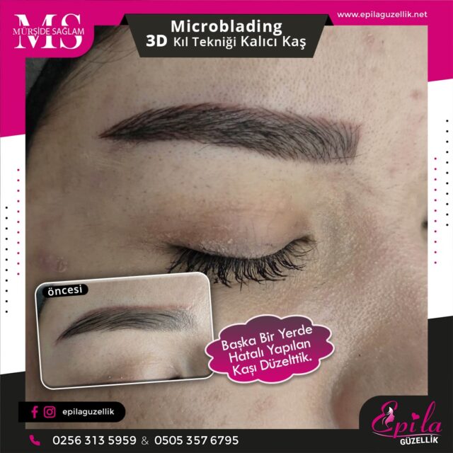 Nazilli - Microblading 3D Kıl Tekniği Kalıcı Kaş Kontürü