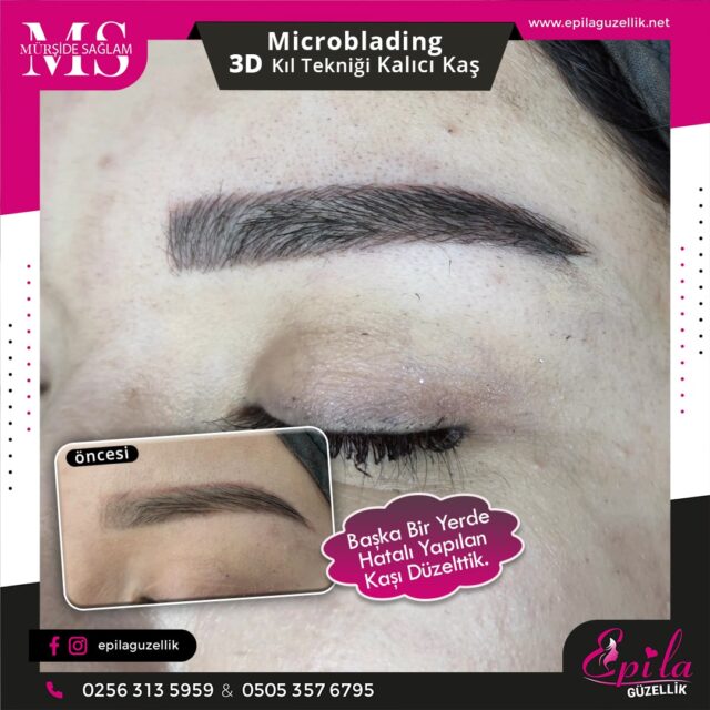 Nazilli - Microblading 3D Kıl Tekniği Kalıcı Kaş Kontürü