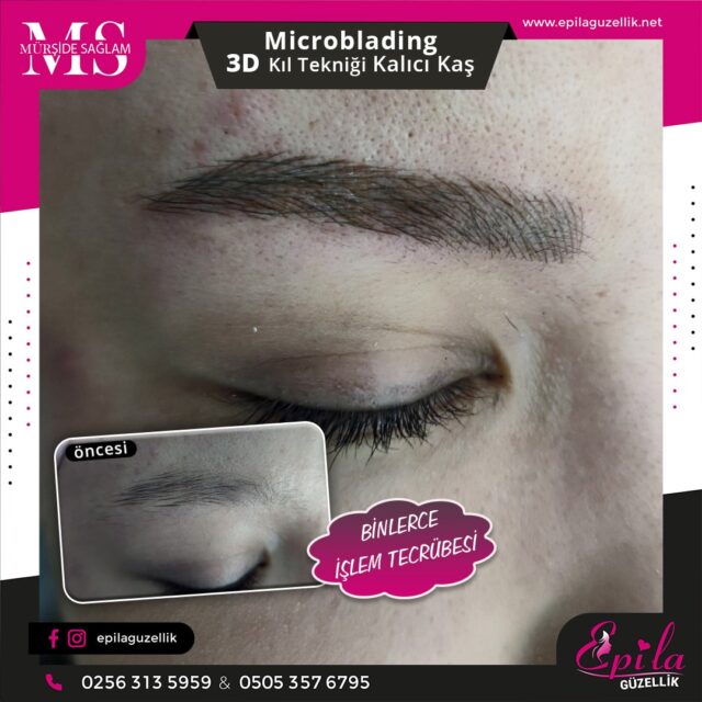 Nazilli - Microblading 3D Kıl Tekniği Kalıcı Kaş Kontürü