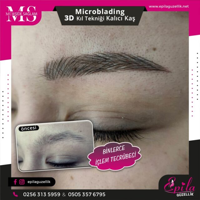 Nazilli - Microblading 3D Kıl Tekniği Kalıcı Kaş Kontürü