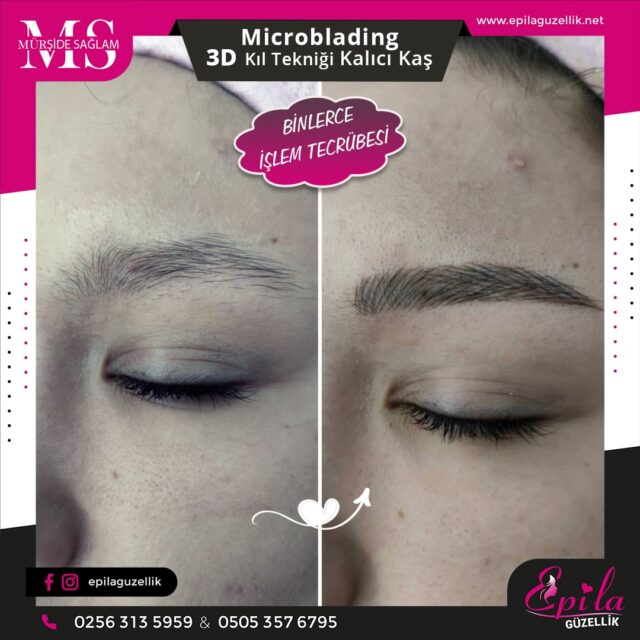 Nazilli - Microblading 3D Kıl Tekniği Kalıcı Kaş Kontürü