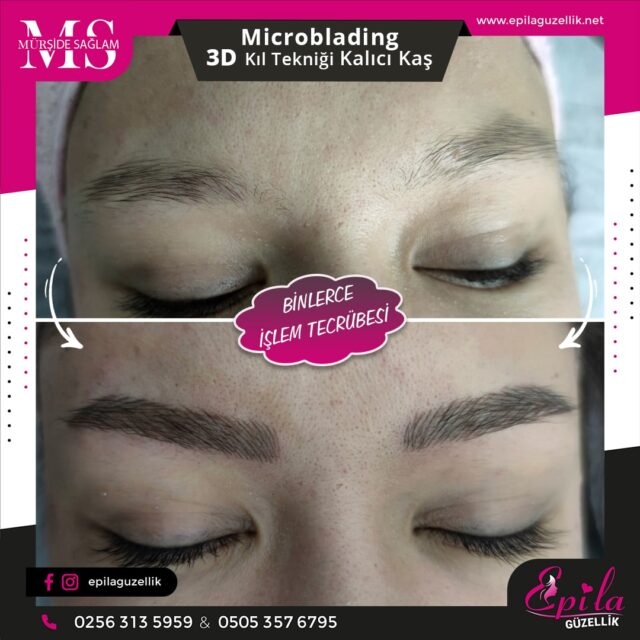 Nazilli - Microblading 3D Kıl Tekniği Kalıcı Kaş Kontürü