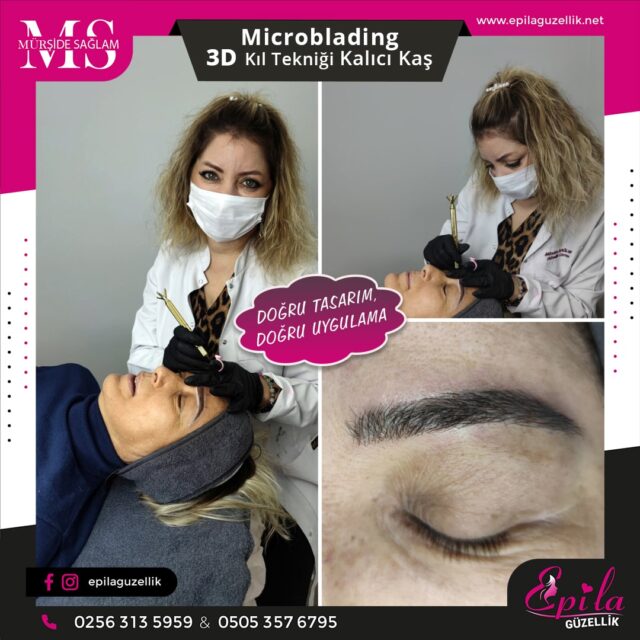 Nazilli - Microblading 3D Kıl Tekniği Kalıcı Kaş Kontürü