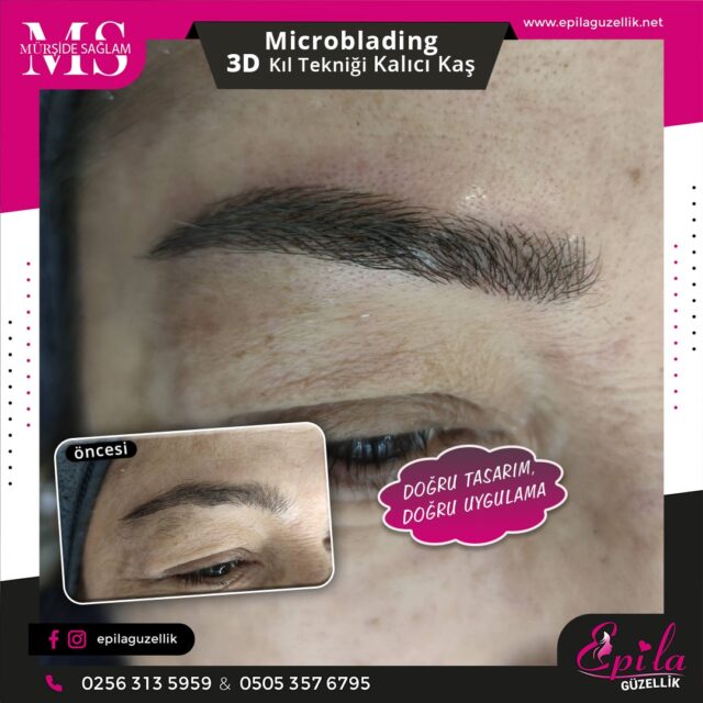 Nazilli - Microblading 3D Kıl Tekniği Kalıcı Kaş Kontürü