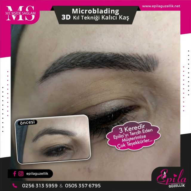 Nazilli - Microblading 3D Kıl Tekniği Kalıcı Kaş Kontürü