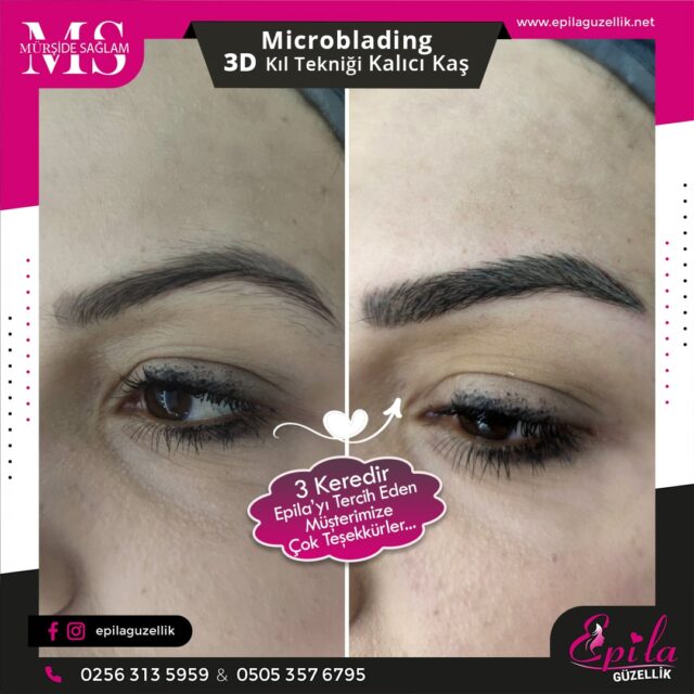 Nazilli - Microblading 3D Kıl Tekniği Kalıcı Kaş Kontürü