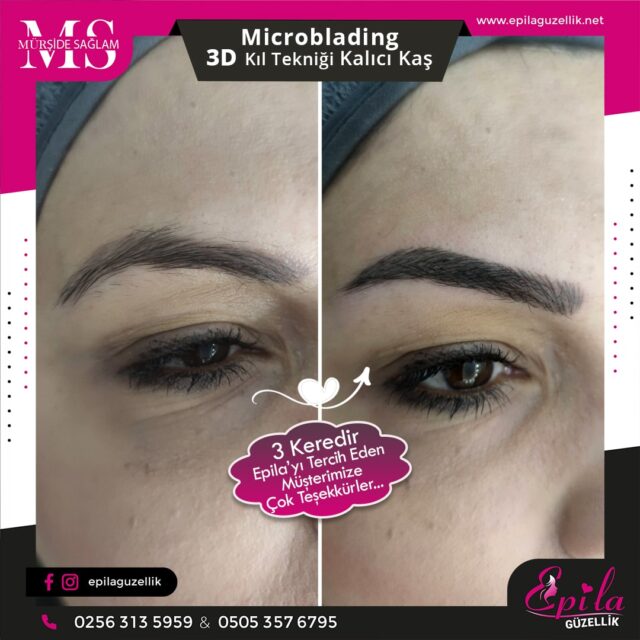 Nazilli - Microblading 3D Kıl Tekniği Kalıcı Kaş Kontürü