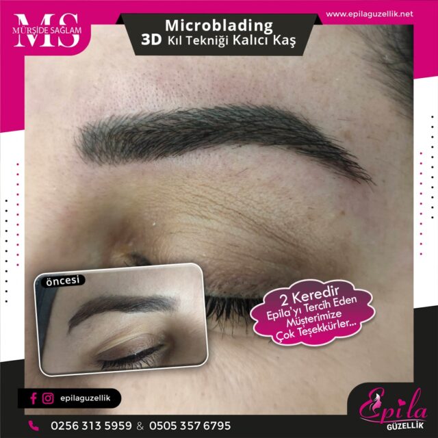 Nazilli - Microblading 3D Kıl Tekniği Kalıcı Kaş Kontürü