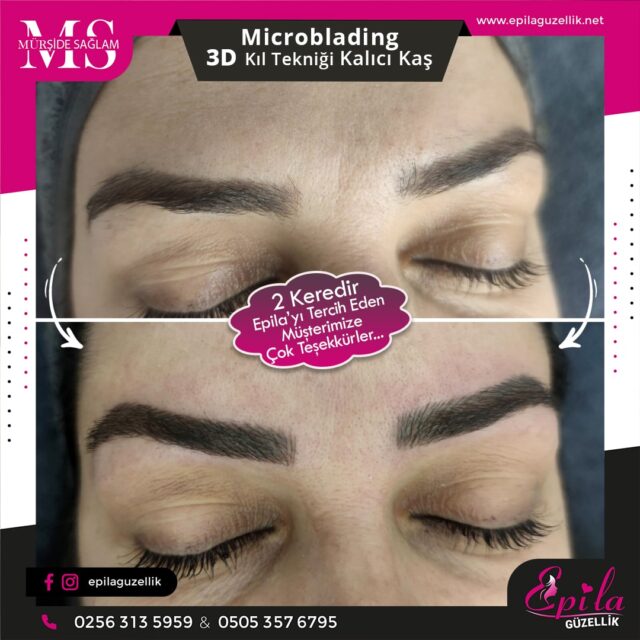 Nazilli - Microblading 3D Kıl Tekniği Kalıcı Kaş Kontürü