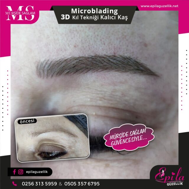 Nazilli - Microblading 3D Kıl Tekniği Kalıcı Kaş Kontürü