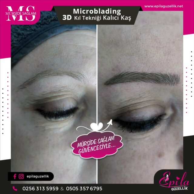 Nazilli - Microblading 3D Kıl Tekniği Kalıcı Kaş Kontürü