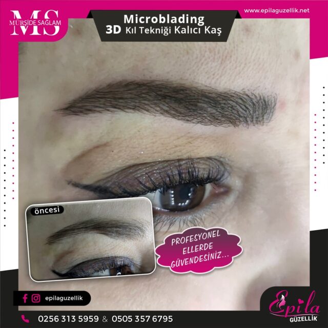 Nazilli - Microblading 3D Kıl Tekniği Kalıcı Kaş Kontürü