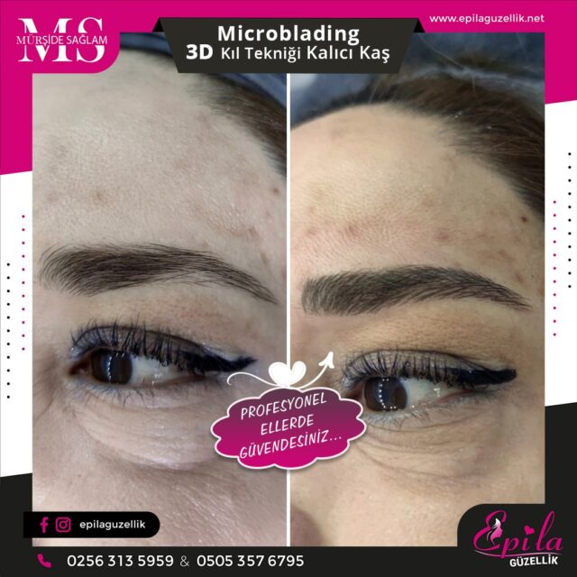 Nazilli - Microblading 3D Kıl Tekniği Kalıcı Kaş Kontürü