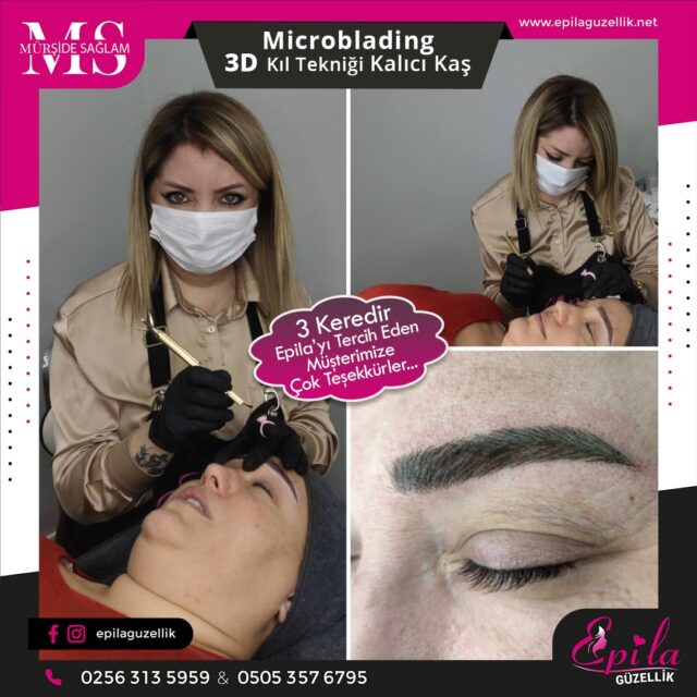 Nazilli - Microblading 3D Kıl Tekniği Kalıcı Kaş Kontürü