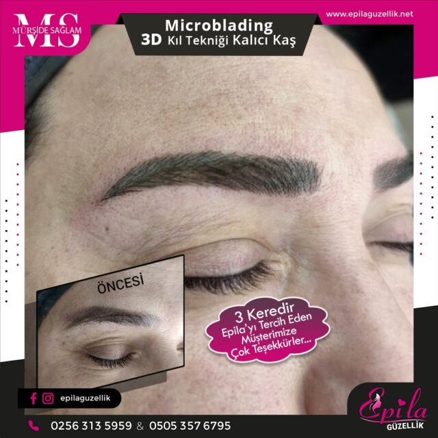 Nazilli - Microblading 3D Kıl Tekniği Kalıcı Kaş Kontürü