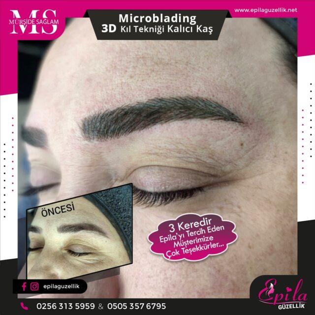 Nazilli - Microblading 3D Kıl Tekniği Kalıcı Kaş Kontürü