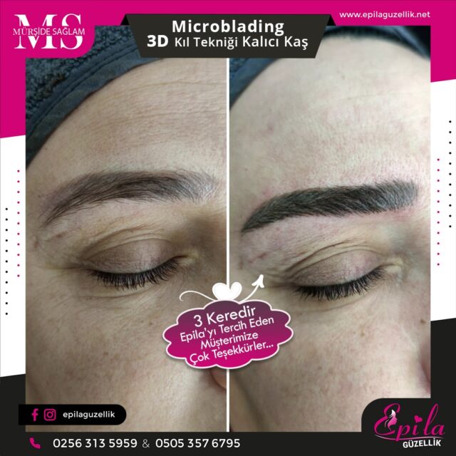 Nazilli - Microblading 3D Kıl Tekniği Kalıcı Kaş Kontürü