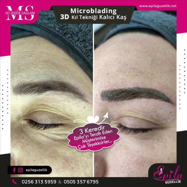 Nazilli - Microblading 3D Kıl Tekniği Kalıcı Kaş Kontürü