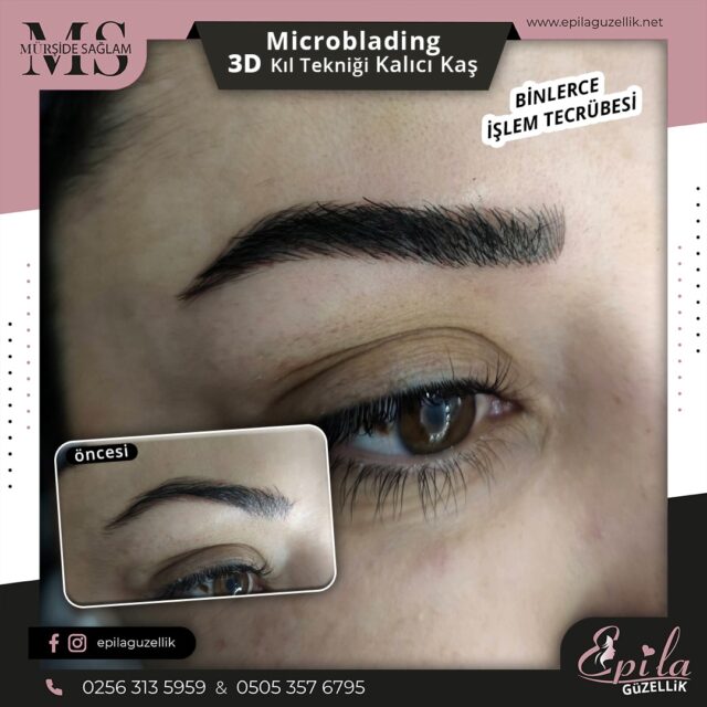 Nazilli - Microblading 3D Kıl Tekniği Kalıcı Kaş Kontürü