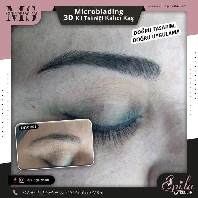 Nazilli - Microblading 3D Kıl Tekniği Kalıcı Kaş Kontürü