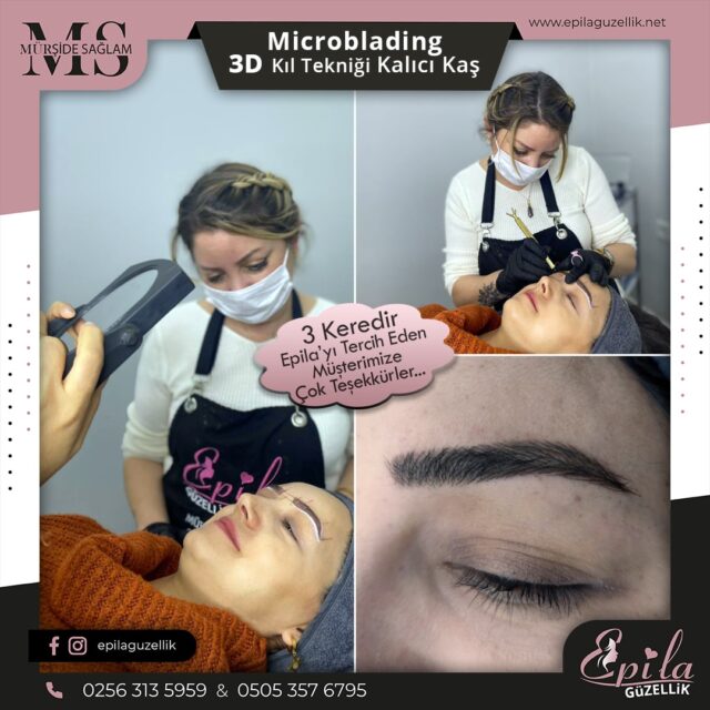 Nazilli - Microblading 3D Kıl Tekniği Kalıcı Kaş Kontürü