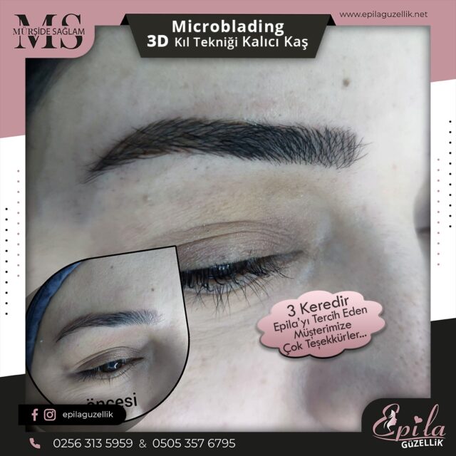 Nazilli - Microblading 3D Kıl Tekniği Kalıcı Kaş Kontürü