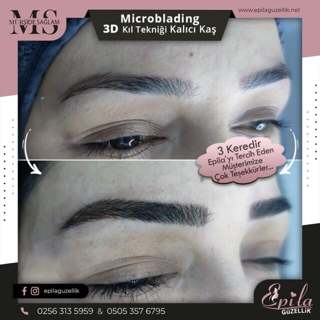 Nazilli - Microblading 3D Kıl Tekniği Kalıcı Kaş Kontürü