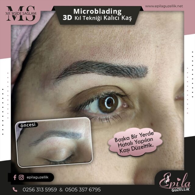 Nazilli - Microblading 3D Kıl Tekniği Kalıcı Kaş Kontürü