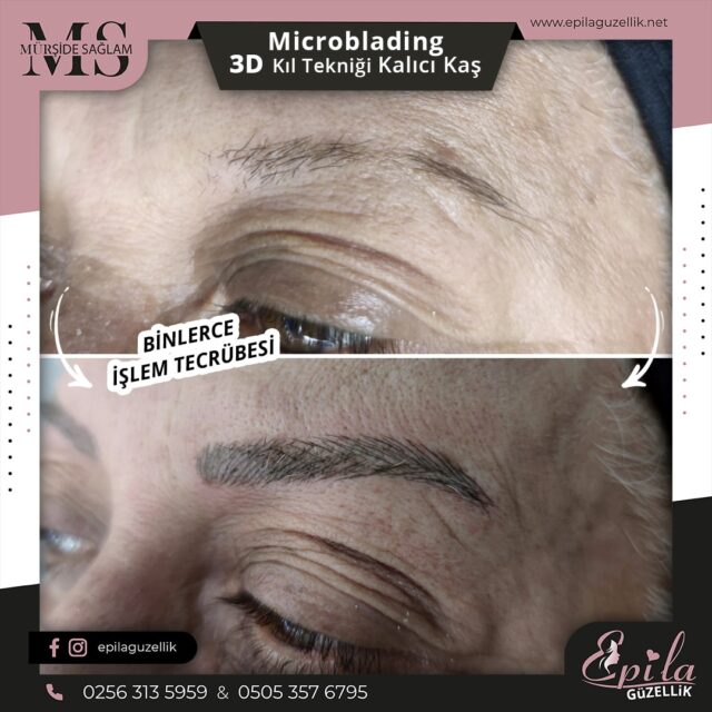 Nazilli - Microblading 3D Kıl Tekniği Kalıcı Kaş Kontürü