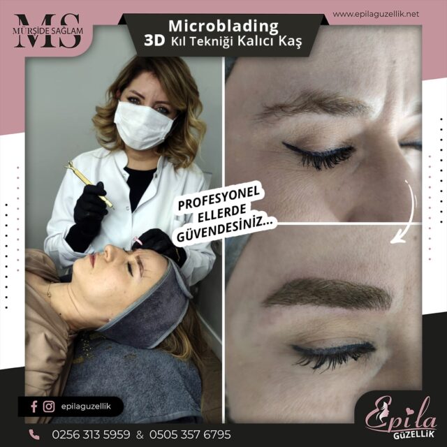 Nazilli - Microblading 3D Kıl Tekniği Kalıcı Kaş Kontürü