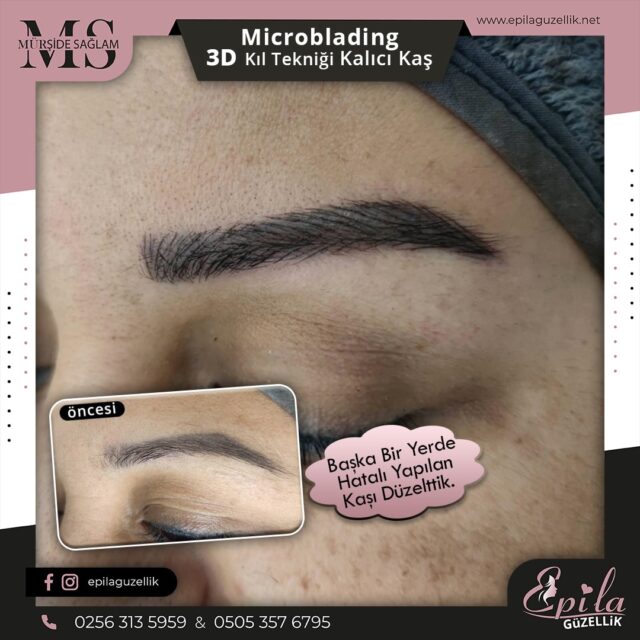 Nazilli - Microblading 3D Kıl Tekniği Kalıcı Kaş Kontürü