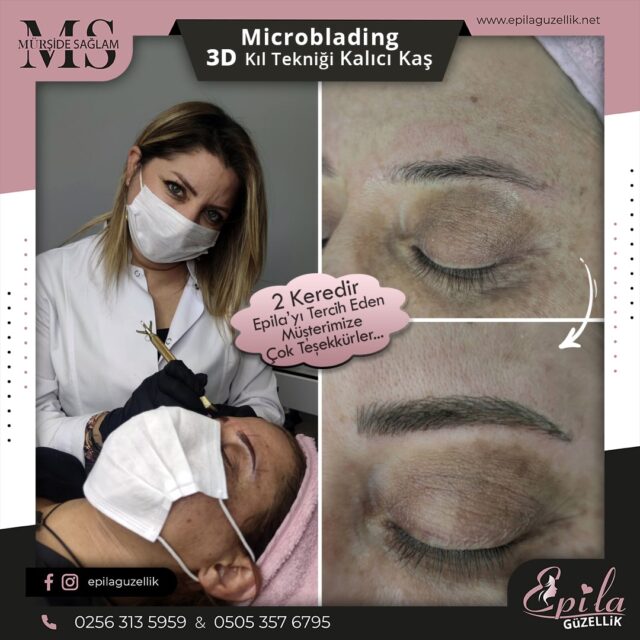 Nazilli - Microblading 3D Kıl Tekniği Kalıcı Kaş Kontürü