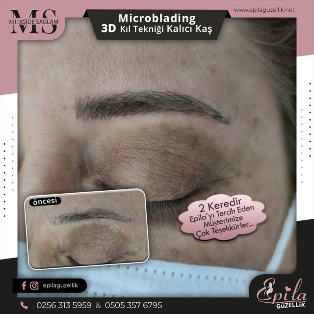 Nazilli - Microblading 3D Kıl Tekniği Kalıcı Kaş Kontürü