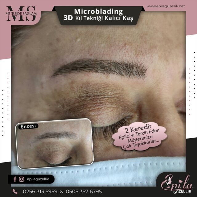 Nazilli - Microblading 3D Kıl Tekniği Kalıcı Kaş Kontürü